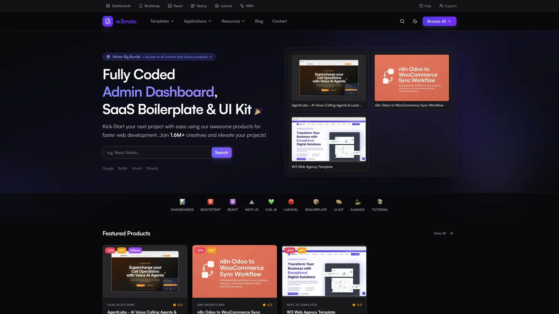 W3Mela live website preview